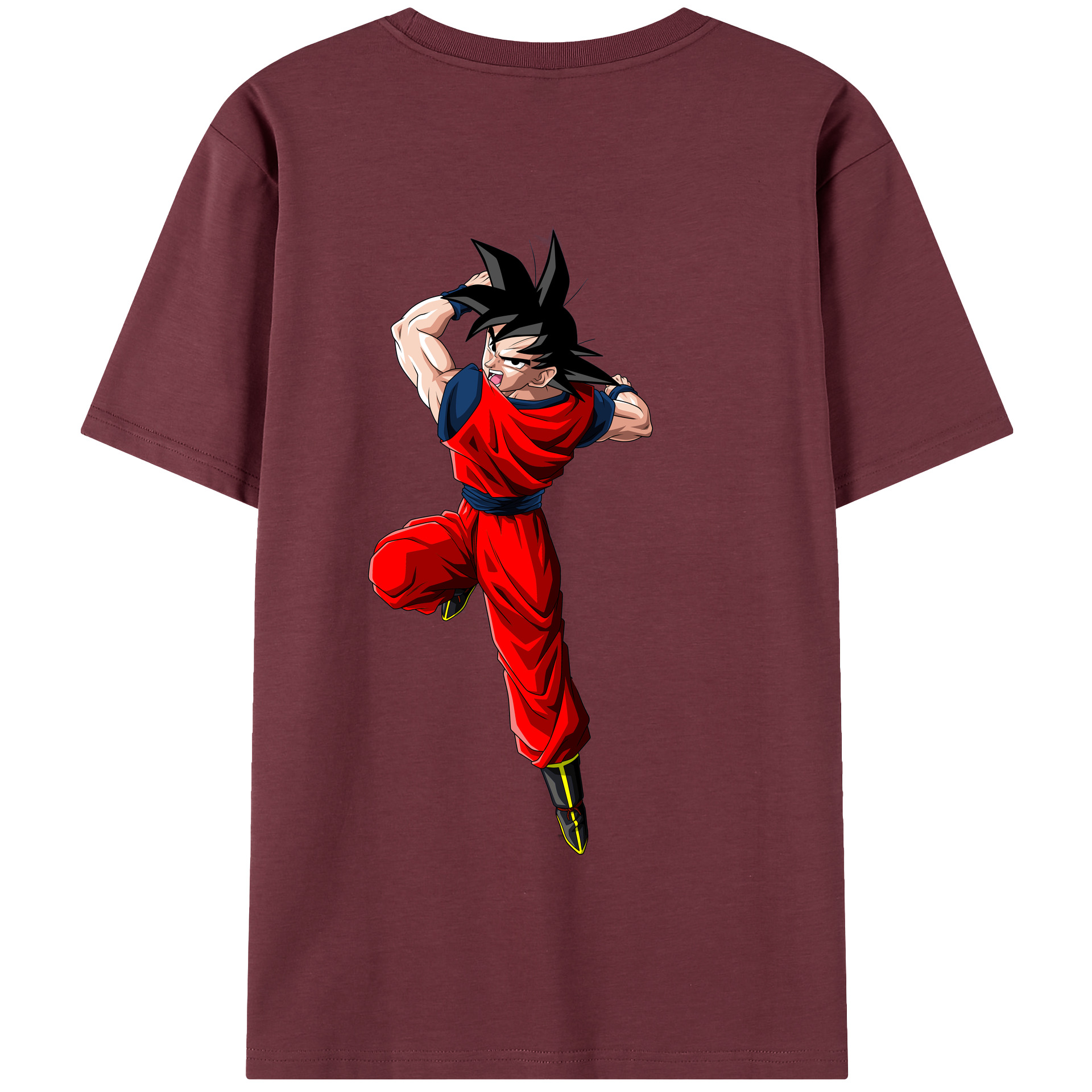 （画像用） ドラゴンボール 孫悟空（そん ごくう）Son Goku カカロット DRAGON BALL Kakarotto 綿100％半袖Tシャツ（背面プリント）